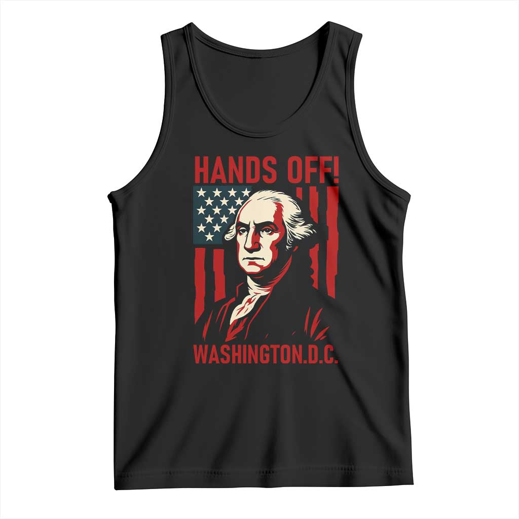 Hands Off DC Patriotic Tank Top George Washington American Flag - Wonder Print Shop