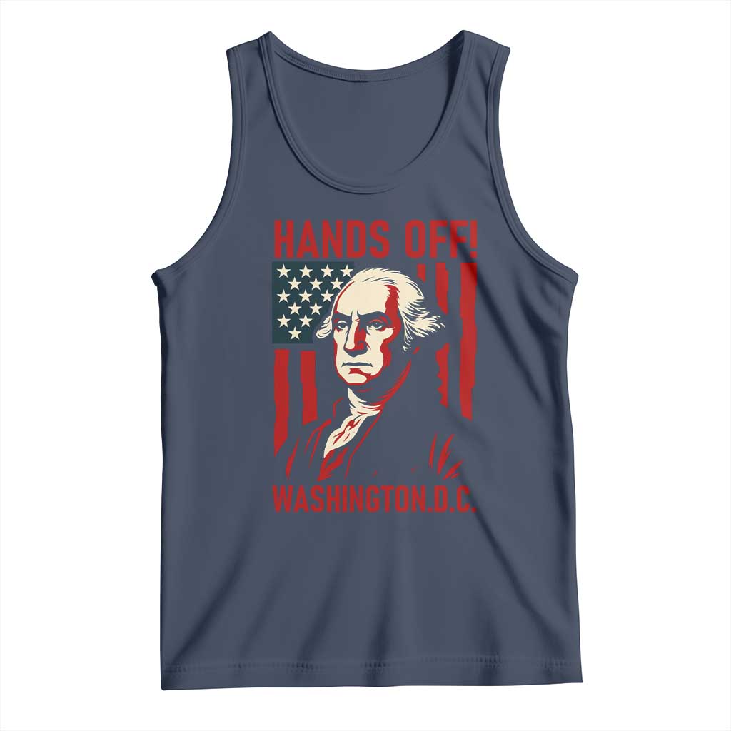 Hands Off DC Patriotic Tank Top George Washington American Flag - Wonder Print Shop
