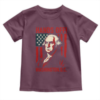 Hands Off DC Patriotic Toddler T Shirt George Washington American Flag - Wonder Print Shop