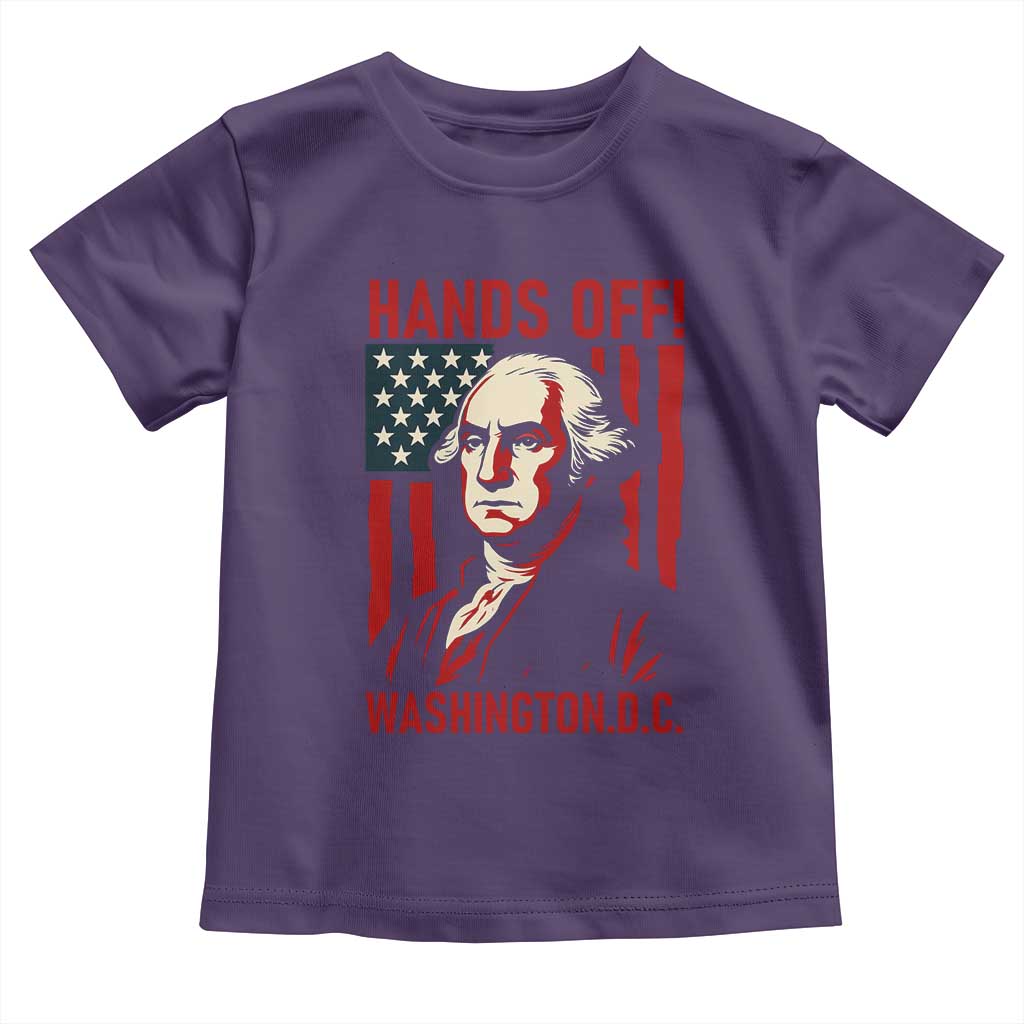 Hands Off DC Patriotic Toddler T Shirt George Washington American Flag - Wonder Print Shop