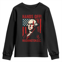 Hands Off DC Patriotic Youth Sweatshirt George Washington American Flag - Wonder Print Shop