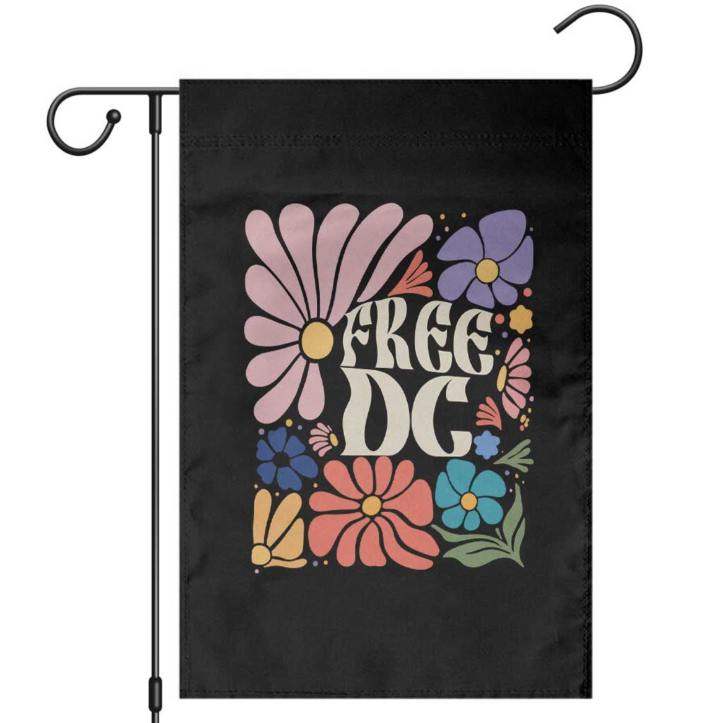 Free DC Subtle Groovy Floral Garden Flag Washington D.C. Rights Retro Hippie Style - Wonder Print Shop