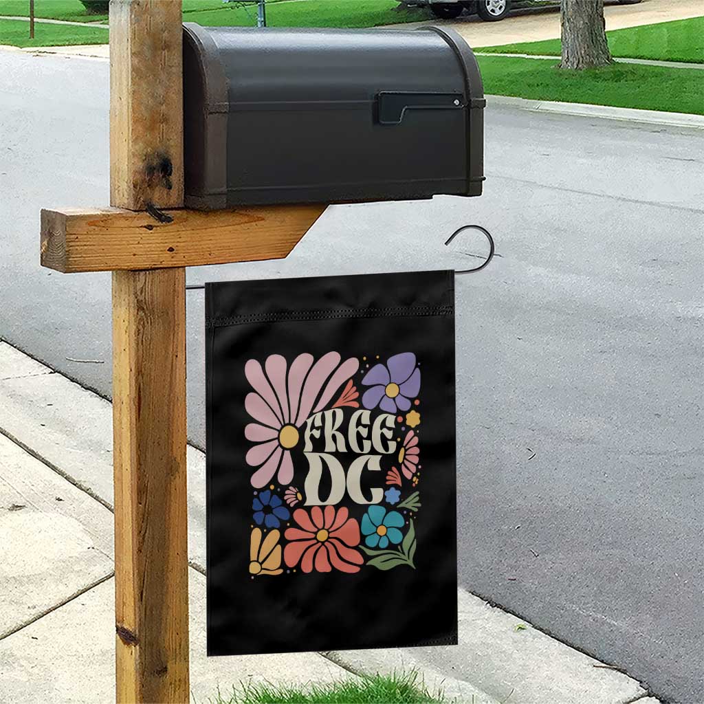 Free DC Subtle Groovy Floral Garden Flag Washington D.C. Rights Retro Hippie Style - Wonder Print Shop