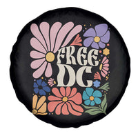 Free DC Subtle Groovy Floral Spare Tire Cover Washington D.C. Rights Retro Hippie Style - Wonder Print Shop