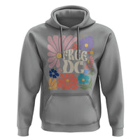 Free DC Subtle Groovy Floral Hoodie Washington D.C. Rights Retro Hippie Style - Wonder Print Shop