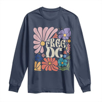 Free DC Subtle Groovy Floral Long Sleeve Shirt Washington D.C. Rights Retro Hippie Style - Wonder Print Shop
