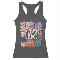Free DC Subtle Groovy Floral Racerback Tank Top Washington D.C. Rights Retro Hippie Style - Wonder Print Shop