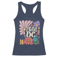 Free DC Subtle Groovy Floral Racerback Tank Top Washington D.C. Rights Retro Hippie Style - Wonder Print Shop