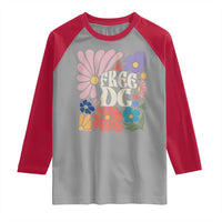 Free DC Subtle Groovy Floral Raglan Shirt Washington D.C. Rights Retro Hippie Style - Wonder Print Shop