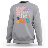 Free DC Subtle Groovy Floral Sweatshirt Washington D.C. Rights Retro Hippie Style - Wonder Print Shop
