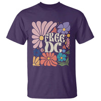Free DC Subtle Groovy Floral T Shirt Washington D.C. Rights Retro Hippie Style - Wonder Print Shop