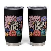 Free DC Subtle Groovy Floral Tumbler Cup Washington D.C. Rights Retro Hippie Style - Wonder Print Shop