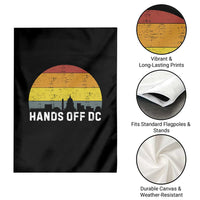 Hands Off DC Garden Flag Retro Washington D.C. Skyline - Wonder Print Shop