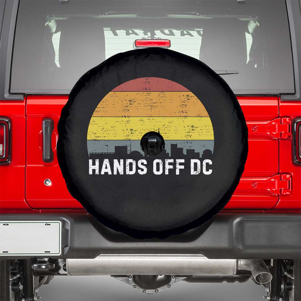 Hands Off DC Spare Tire Cover Retro Washington D.C. Skyline - Wonder Print Shop