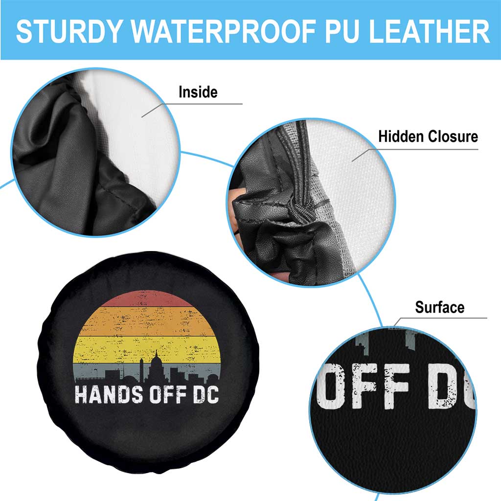 Hands Off DC Spare Tire Cover Retro Washington D.C. Skyline - Wonder Print Shop