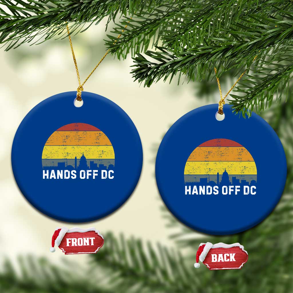 Hands Off DC Ceramic Ornament Retro Washington D.C. Skyline - Wonder Print Shop