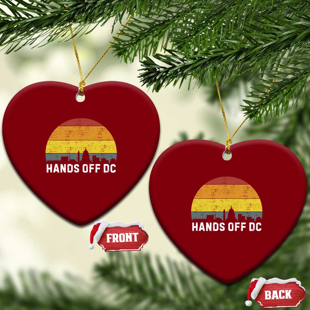 Hands Off DC Ceramic Ornament Retro Washington D.C. Skyline - Wonder Print Shop