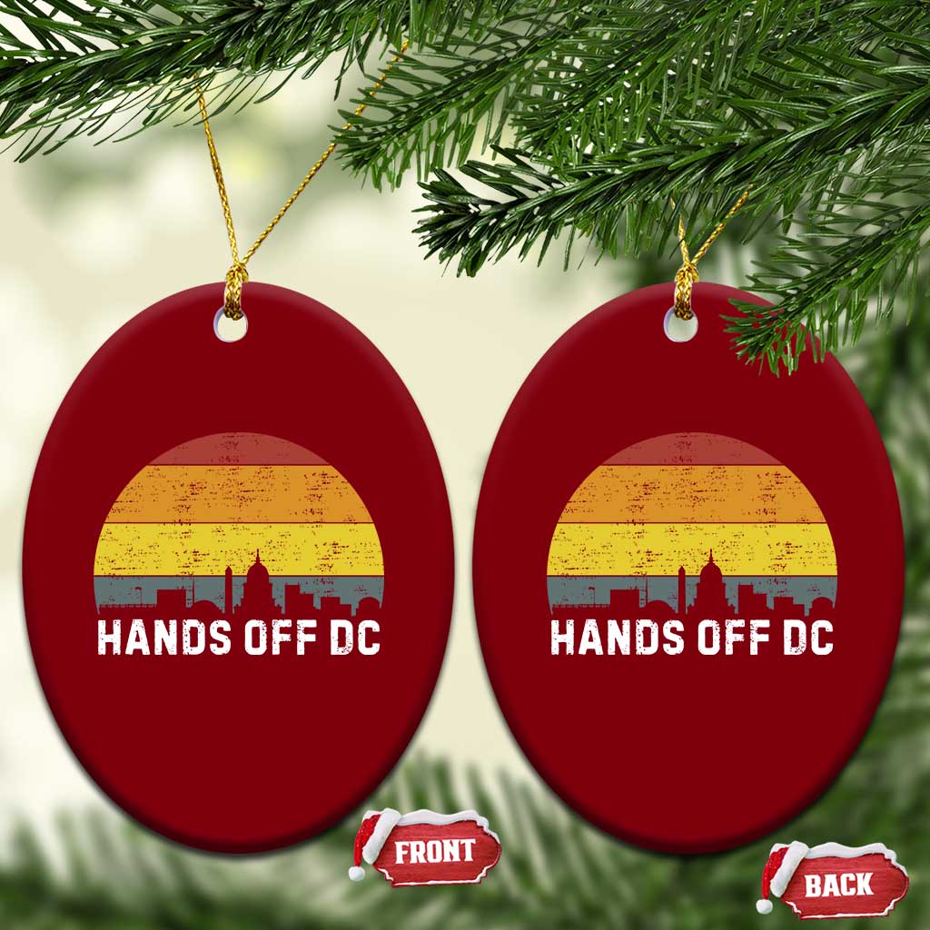 Hands Off DC Ceramic Ornament Retro Washington D.C. Skyline - Wonder Print Shop
