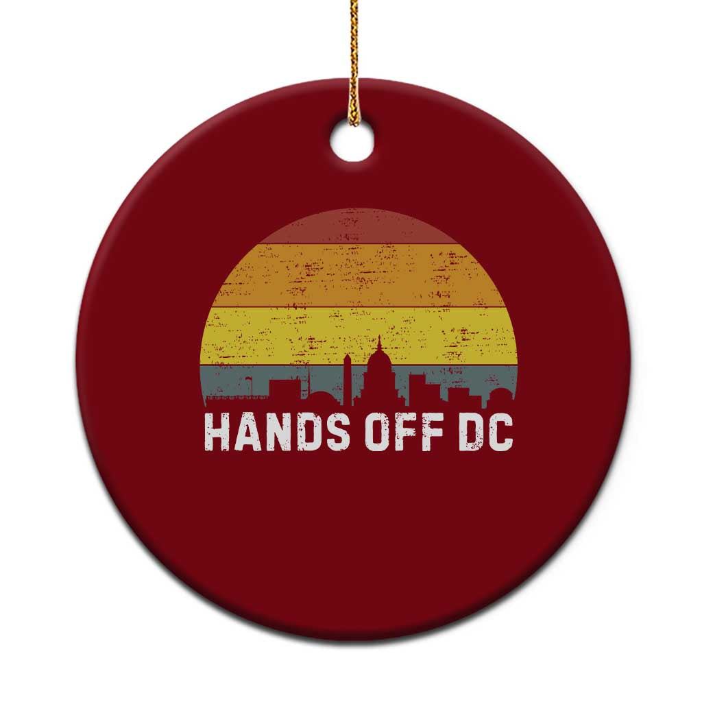 Hands Off DC Ceramic Ornament Retro Washington D.C. Skyline - Wonder Print Shop