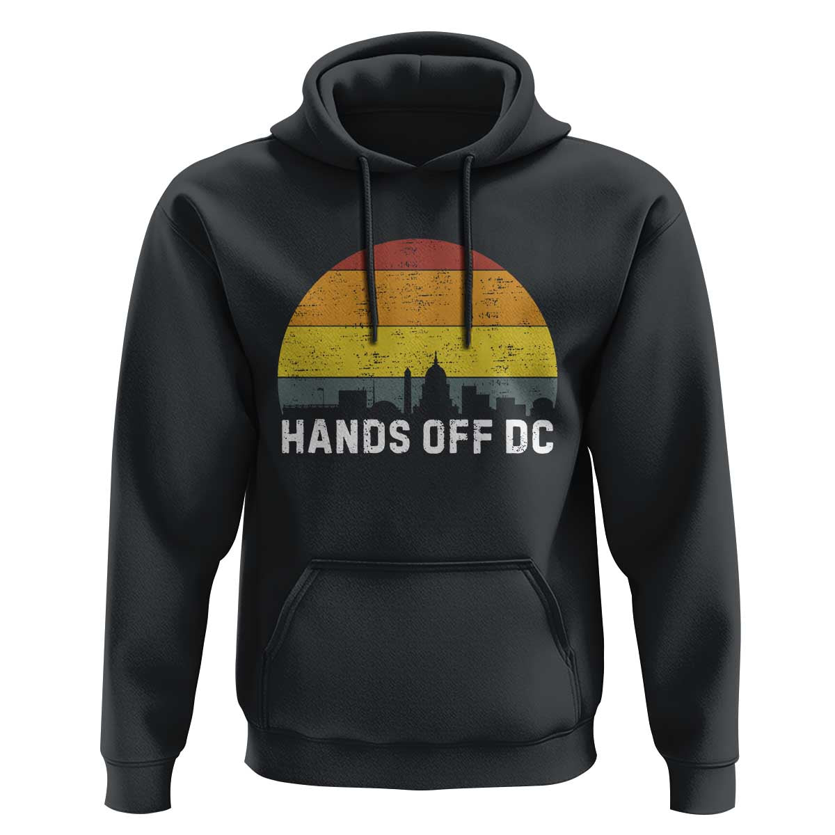 Hands Off DC Hoodie Retro Washington D.C. Skyline - Wonder Print Shop