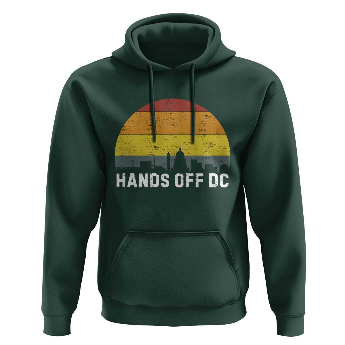 Hands Off DC Hoodie Retro Washington D.C. Skyline - Wonder Print Shop