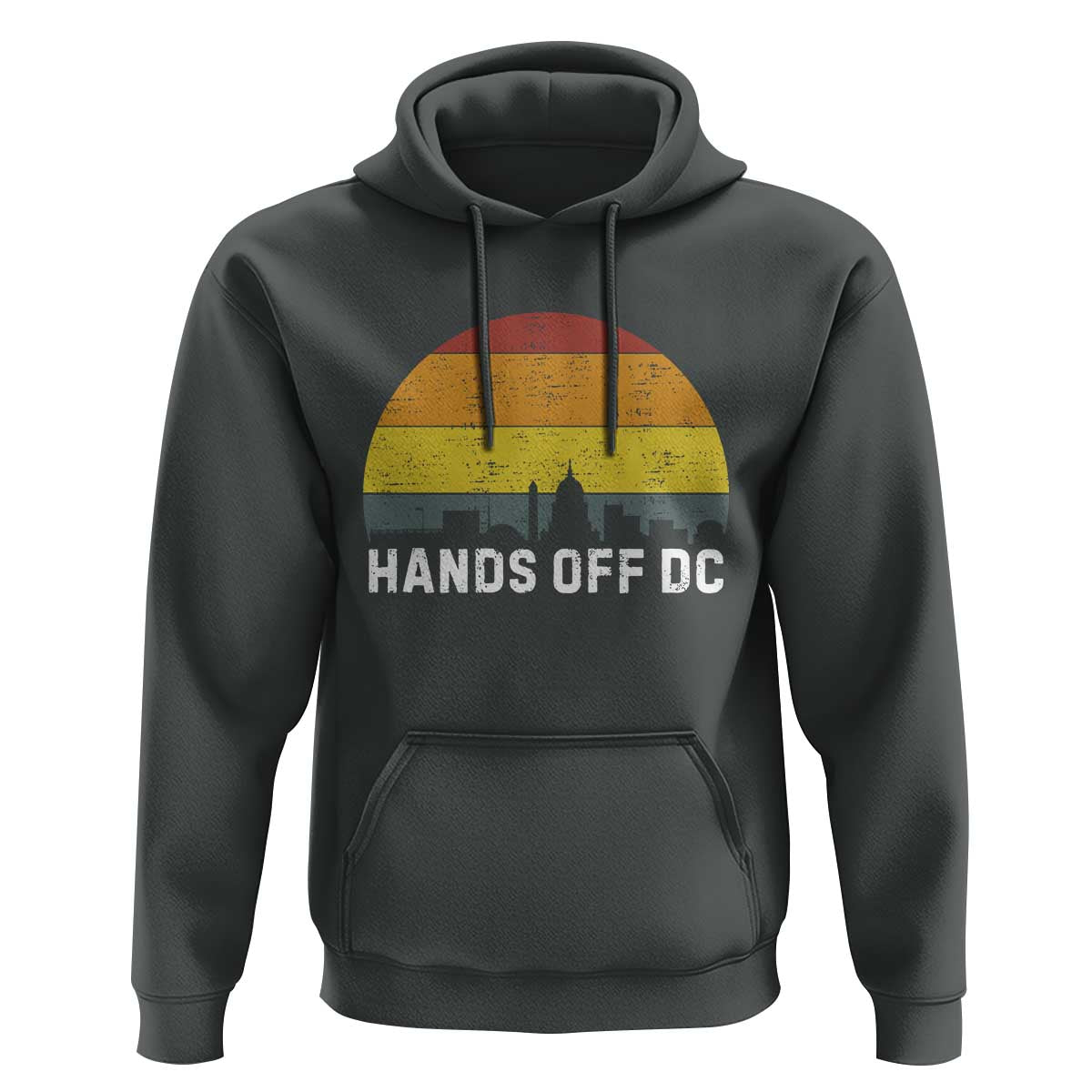 Hands Off DC Hoodie Retro Washington D.C. Skyline - Wonder Print Shop