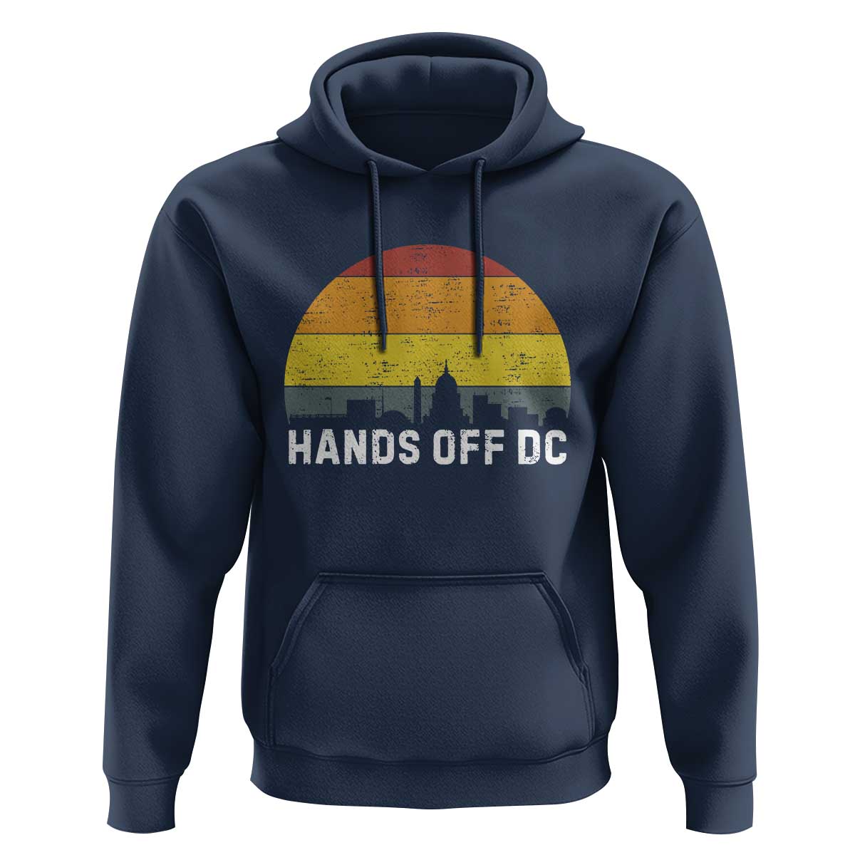 Hands Off DC Hoodie Retro Washington D.C. Skyline - Wonder Print Shop