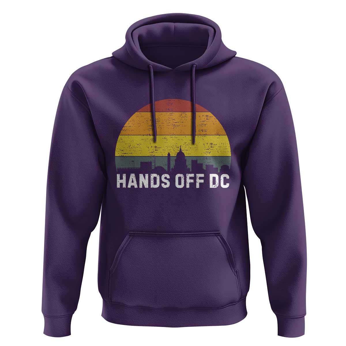 Hands Off DC Hoodie Retro Washington D.C. Skyline - Wonder Print Shop