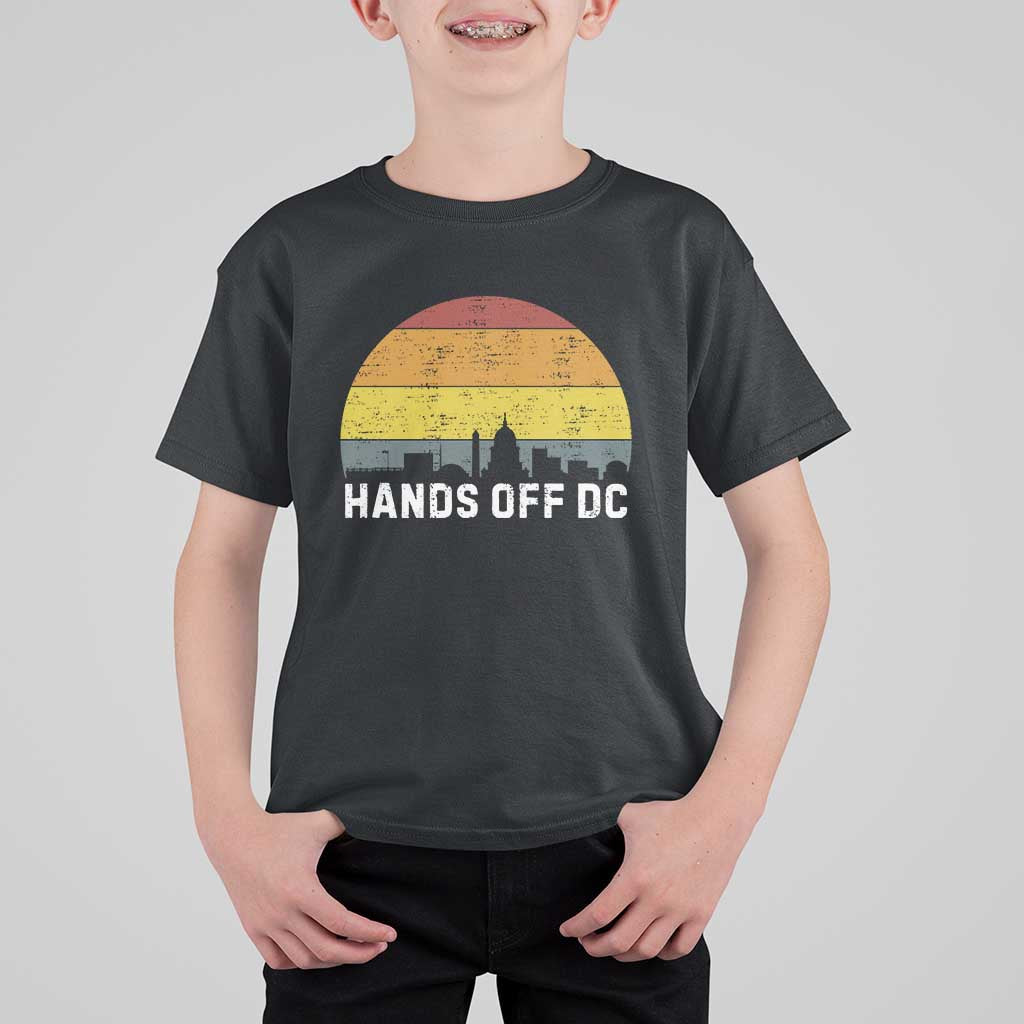 Hands Off DC T Shirt For Kid Retro Washington D.C. Skyline - Wonder Print Shop