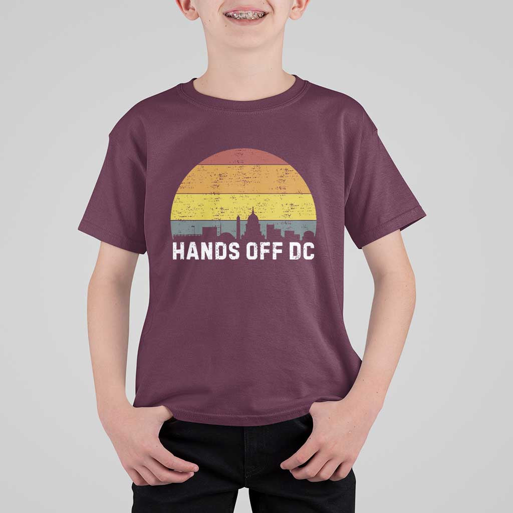 Hands Off DC T Shirt For Kid Retro Washington D.C. Skyline - Wonder Print Shop