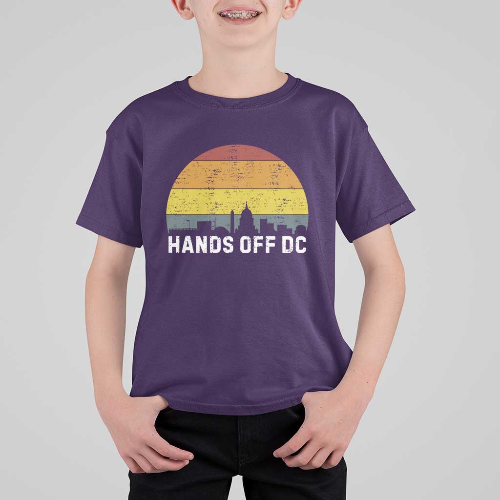 Hands Off DC T Shirt For Kid Retro Washington D.C. Skyline - Wonder Print Shop