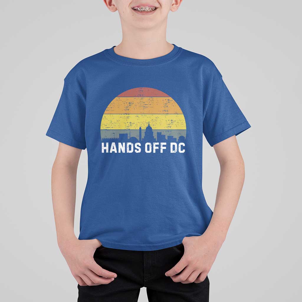 Hands Off DC T Shirt For Kid Retro Washington D.C. Skyline - Wonder Print Shop