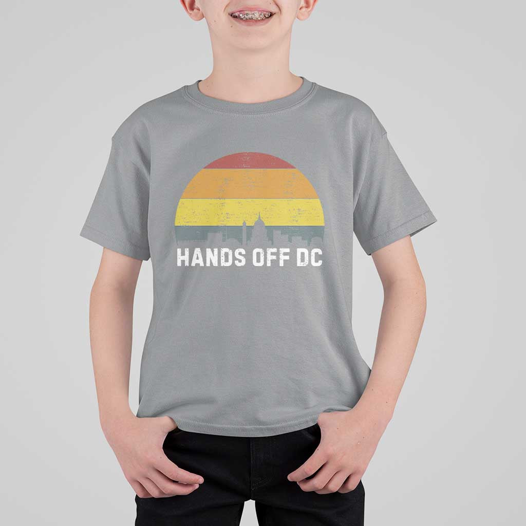Hands Off DC T Shirt For Kid Retro Washington D.C. Skyline - Wonder Print Shop