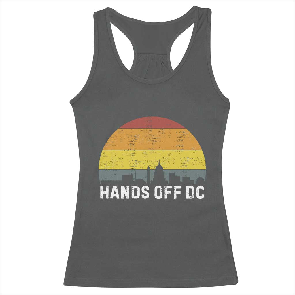 Hands Off DC Racerback Tank Top Retro Washington D.C. Skyline - Wonder Print Shop