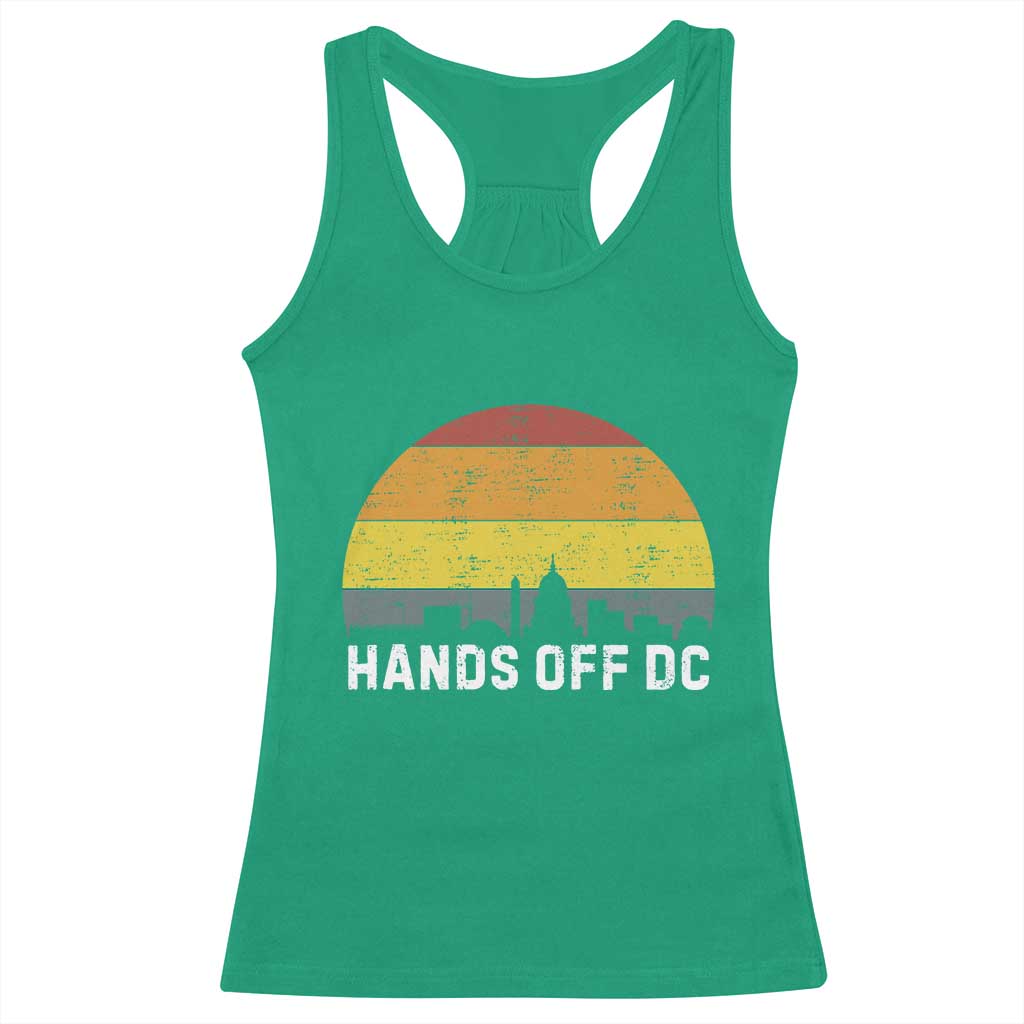Hands Off DC Racerback Tank Top Retro Washington D.C. Skyline - Wonder Print Shop