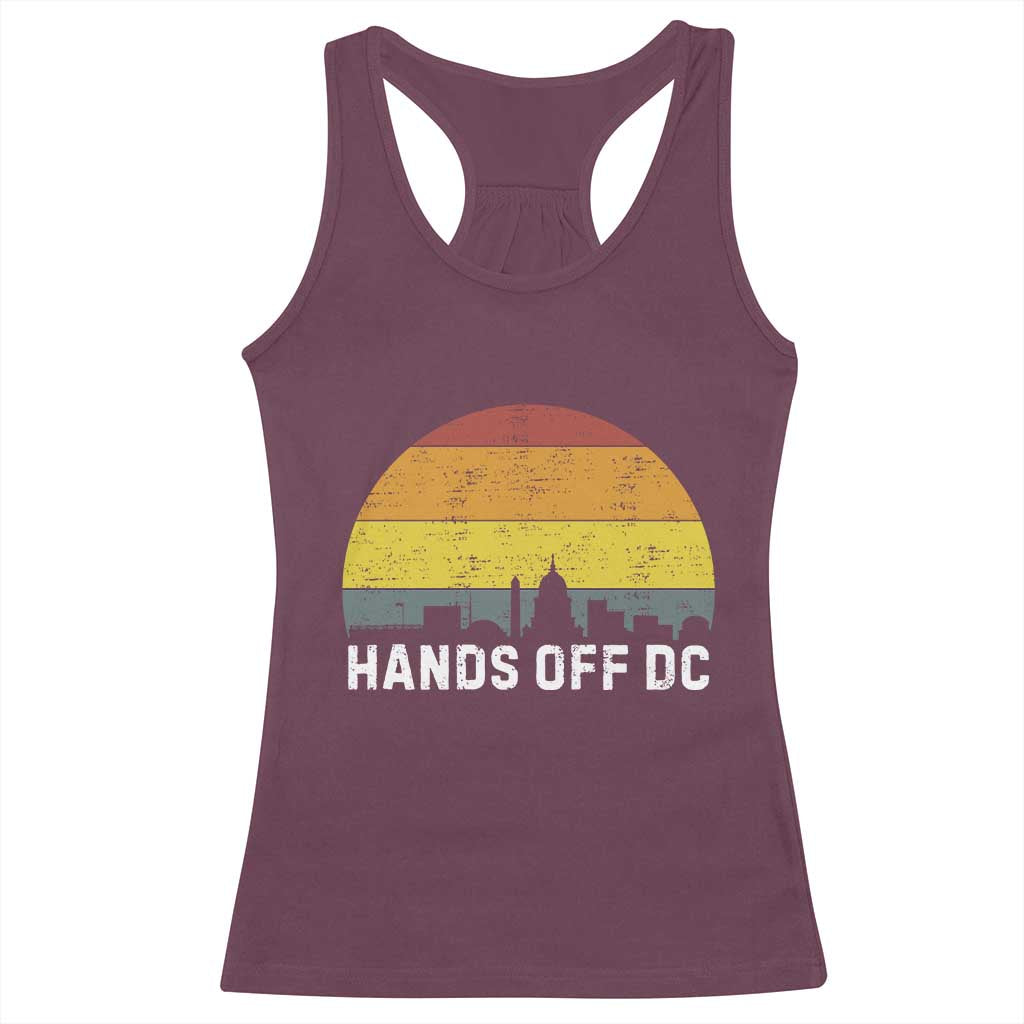Hands Off DC Racerback Tank Top Retro Washington D.C. Skyline - Wonder Print Shop