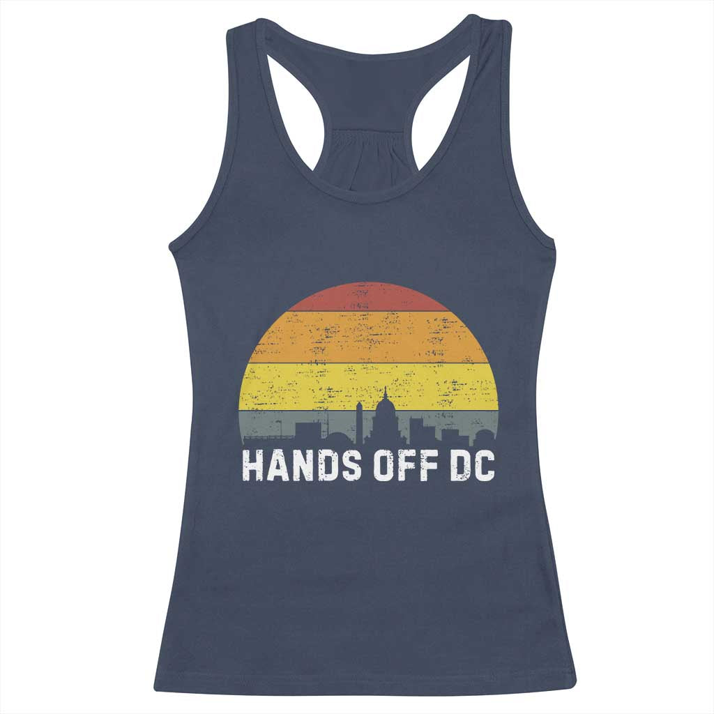 Hands Off DC Racerback Tank Top Retro Washington D.C. Skyline - Wonder Print Shop