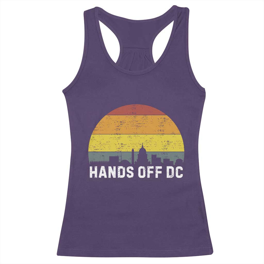 Hands Off DC Racerback Tank Top Retro Washington D.C. Skyline - Wonder Print Shop