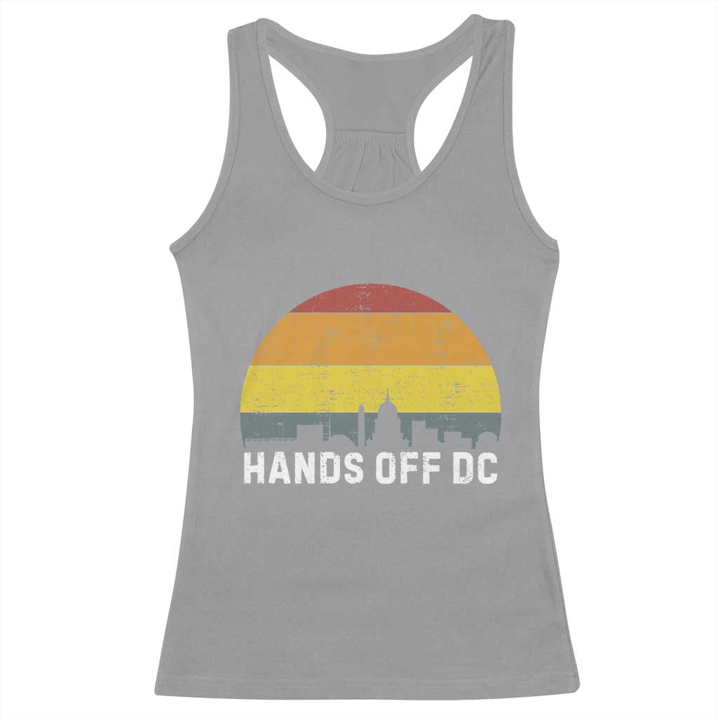 Hands Off DC Racerback Tank Top Retro Washington D.C. Skyline - Wonder Print Shop