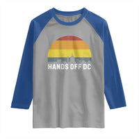 Hands Off DC Raglan Shirt Retro Washington D.C. Skyline - Wonder Print Shop