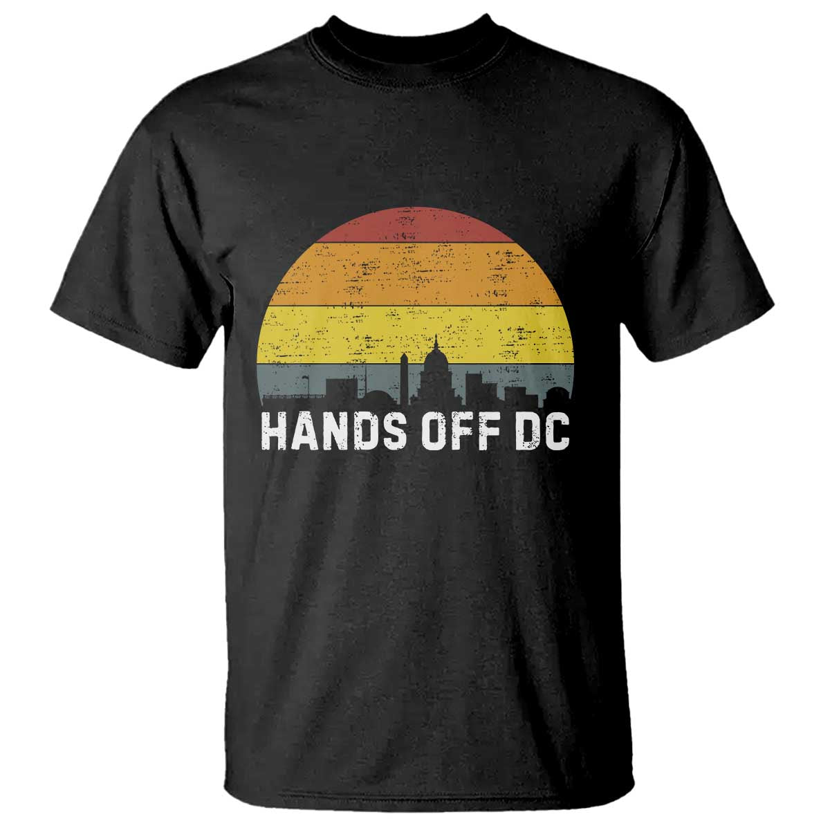 Hands Off DC T Shirt Retro Washington D.C. Skyline - Wonder Print Shop