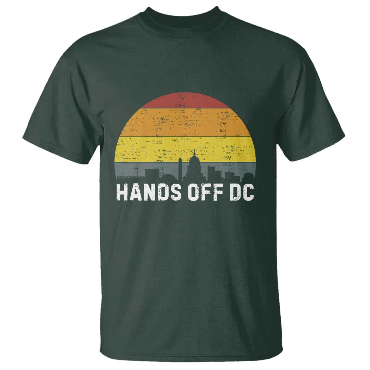 Hands Off DC T Shirt Retro Washington D.C. Skyline - Wonder Print Shop