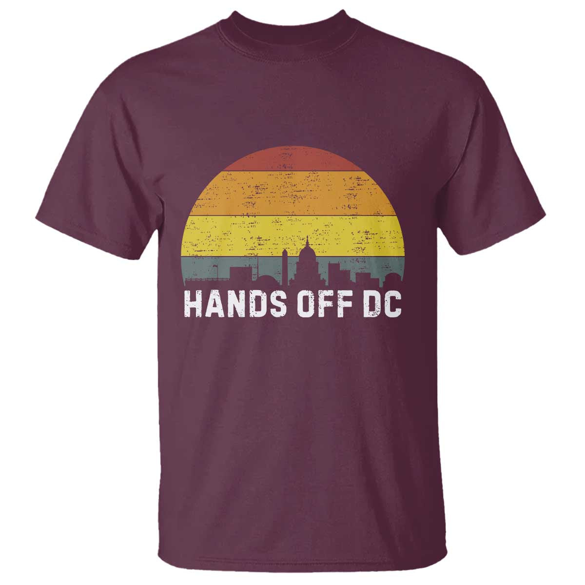 Hands Off DC T Shirt Retro Washington D.C. Skyline - Wonder Print Shop