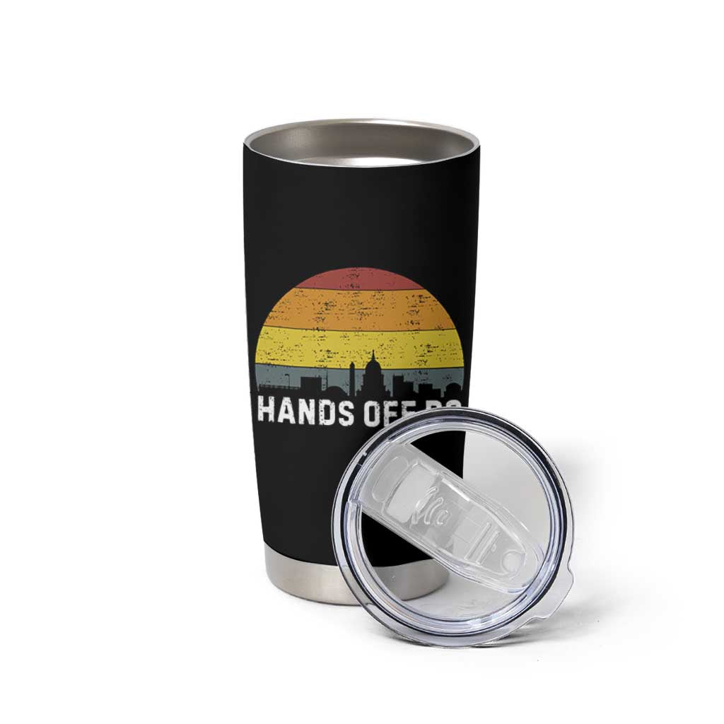 Hands Off DC Tumbler Cup Retro Washington D.C. Skyline - Wonder Print Shop