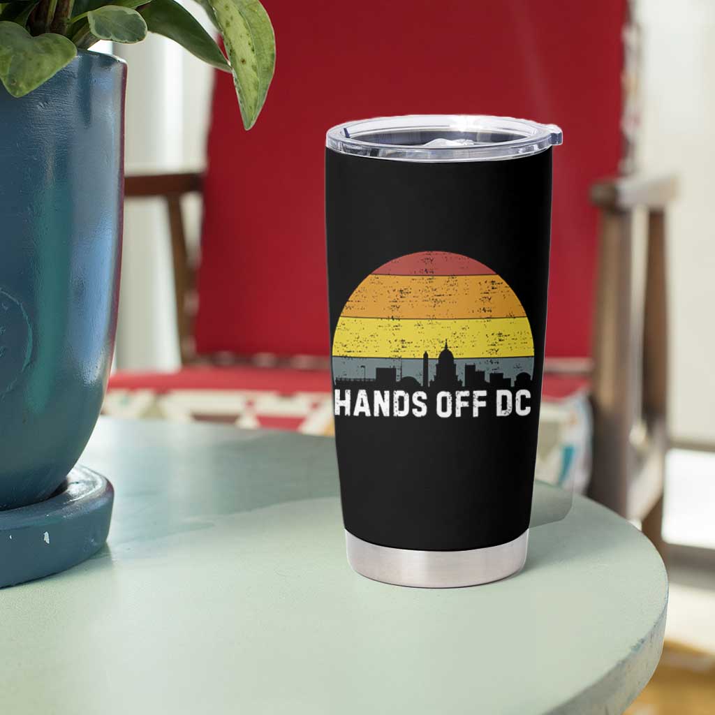 Hands Off DC Tumbler Cup Retro Washington D.C. Skyline - Wonder Print Shop