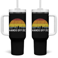 Hands Off DC Tumbler With Handle Retro Washington D.C. Skyline - Wonder Print Shop