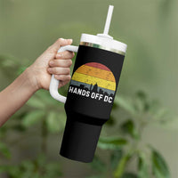 Hands Off DC Tumbler With Handle Retro Washington D.C. Skyline - Wonder Print Shop