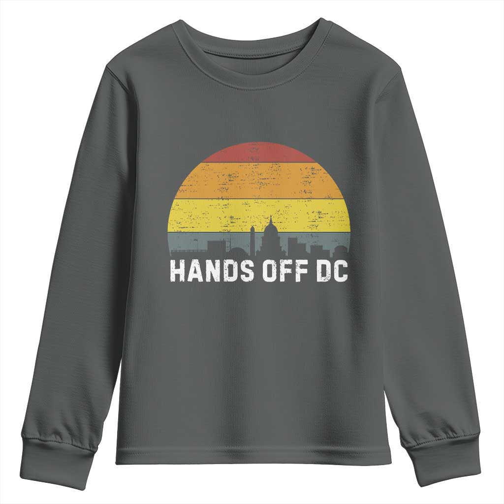 Hands Off DC Youth Sweatshirt Retro Washington D.C. Skyline - Wonder Print Shop