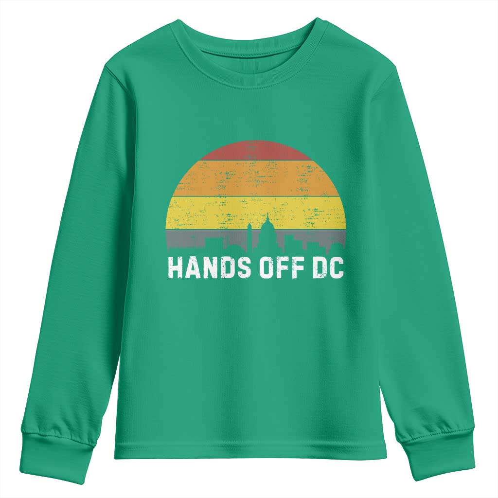 Hands Off DC Youth Sweatshirt Retro Washington D.C. Skyline - Wonder Print Shop