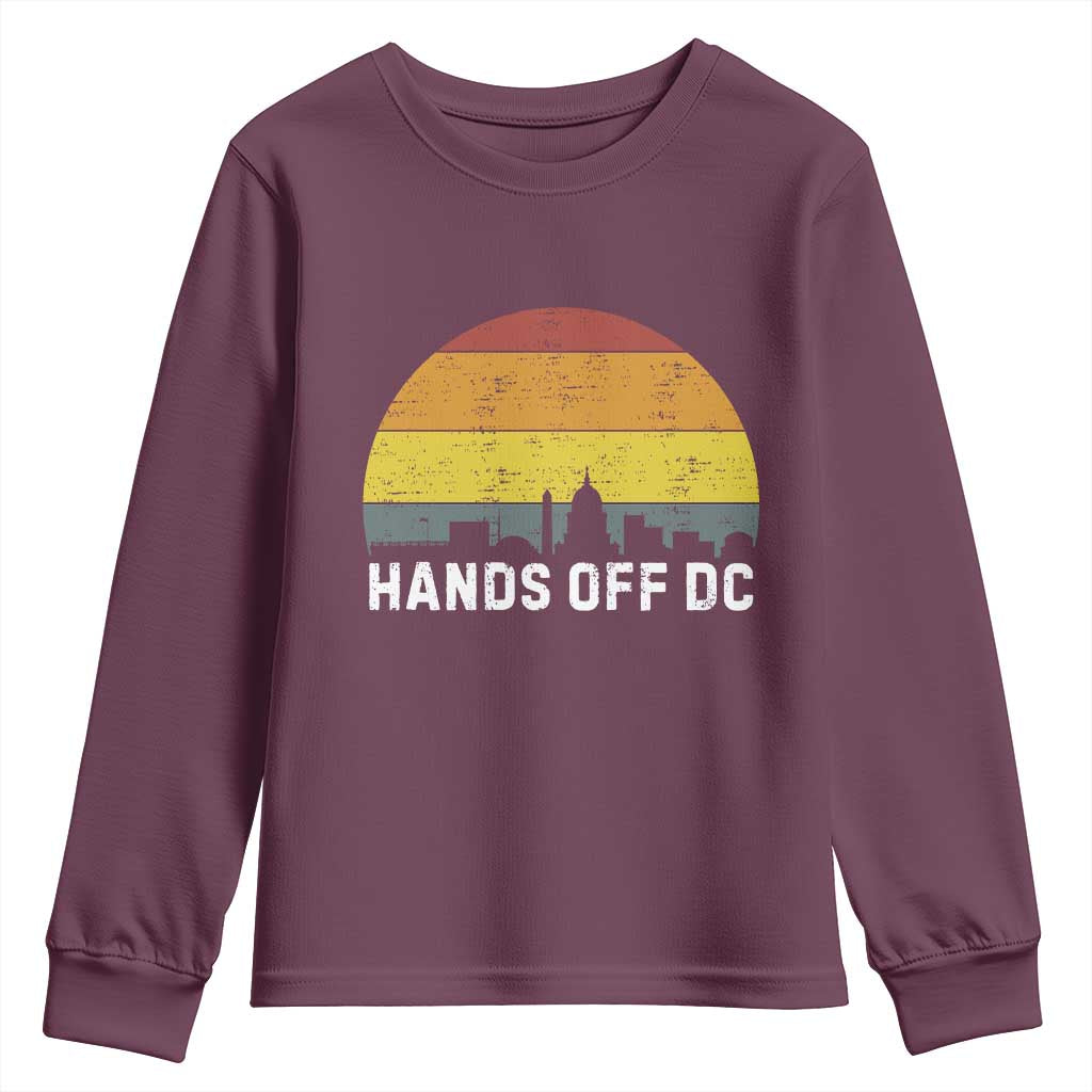 Hands Off DC Youth Sweatshirt Retro Washington D.C. Skyline - Wonder Print Shop
